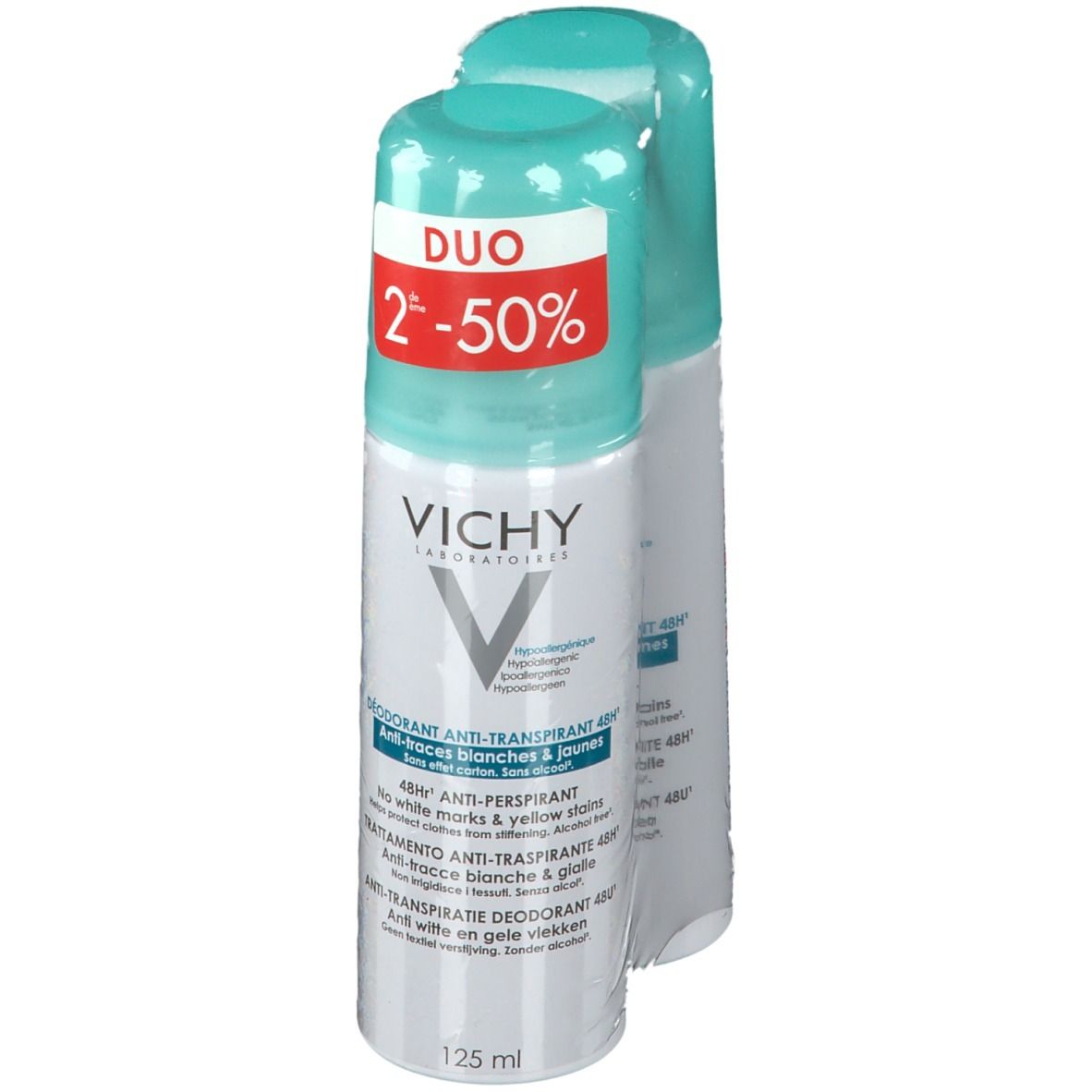 Vichy Deodorant Anti-Transpiratie Anti-Witte en Gele Vlekken Duo
