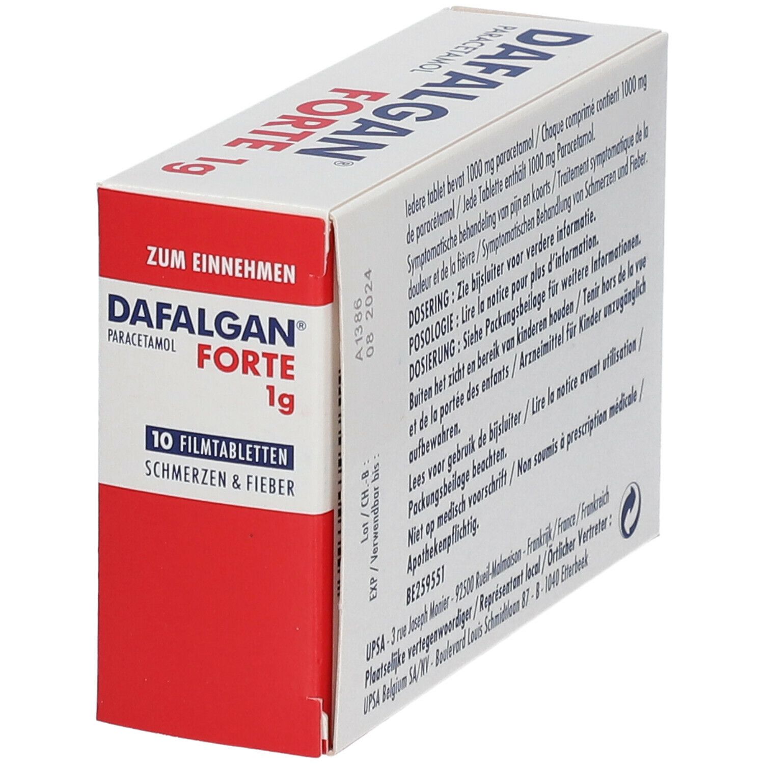 Dafalgan® Forte 1g Paracétamol | Douleurs & Fièvre