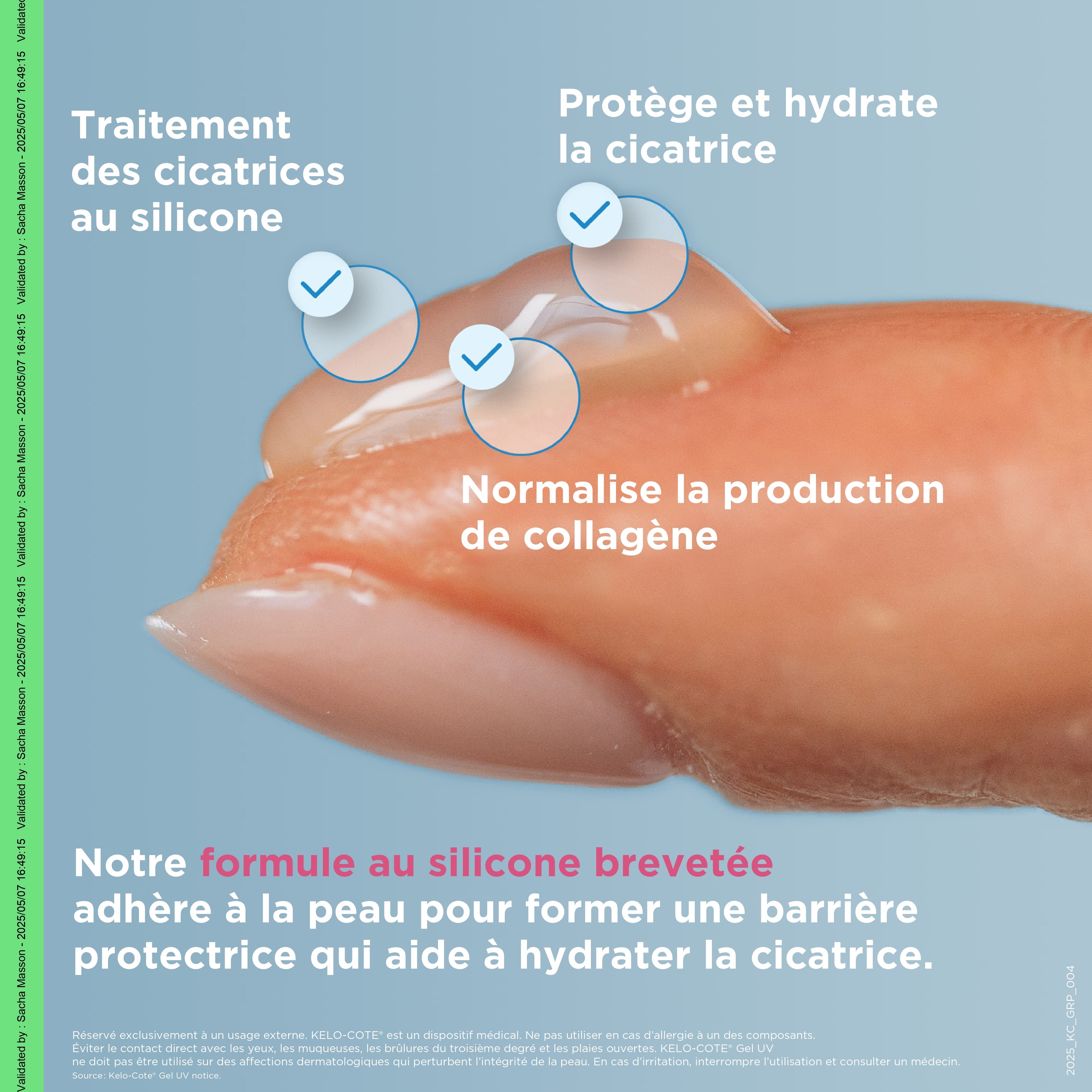 Kelo-Cote Silicone Gel Cicatrice + Filtre UV