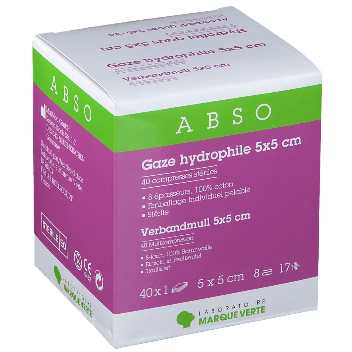 Abso Steriel Gaaskompres 5x5cm