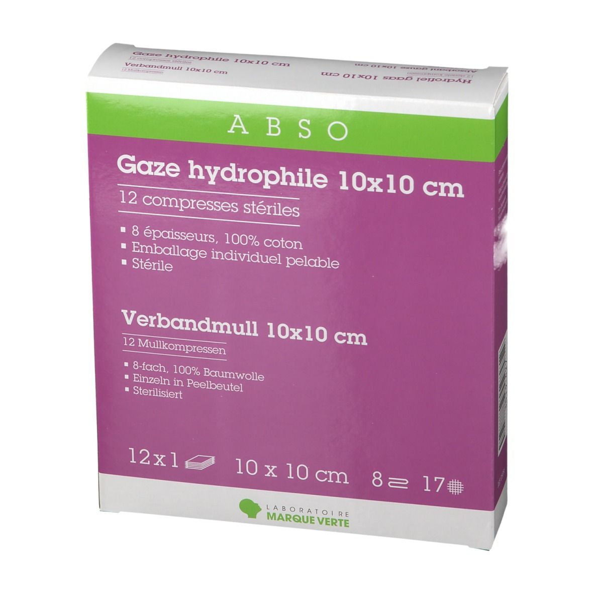 Abso Steriele Gaaskompres 10x10 cm