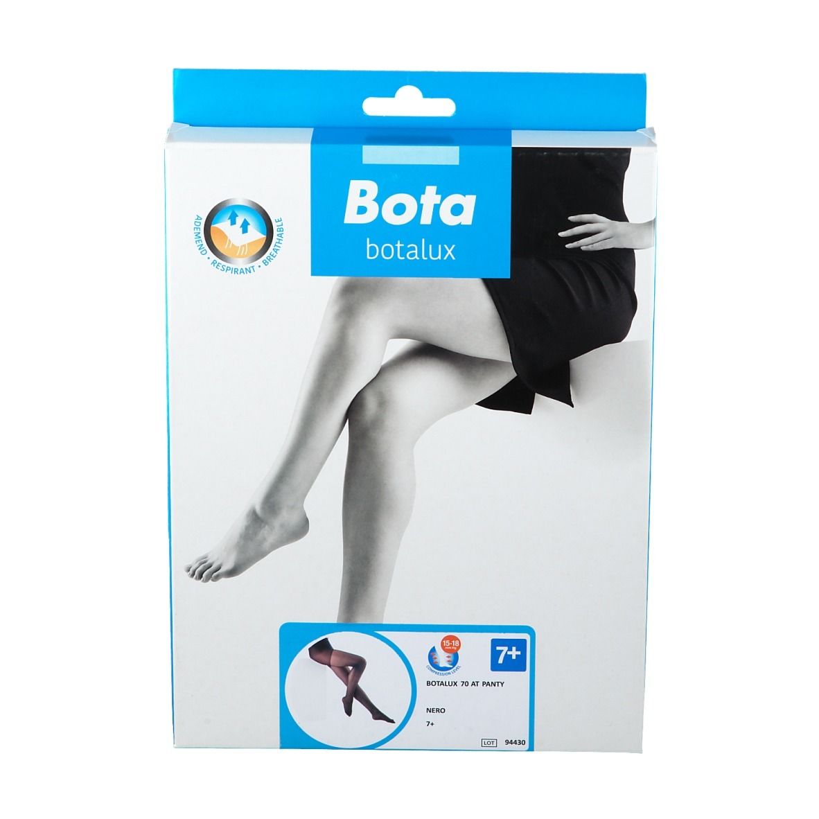 Botalux 70 Panty De Soutien AT Nero Taille 7+