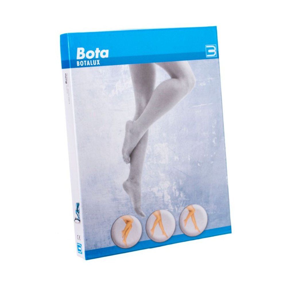 Zijaanzicht van de Botalux verpakking. Blauw-witte doos met productafbeeldingen.