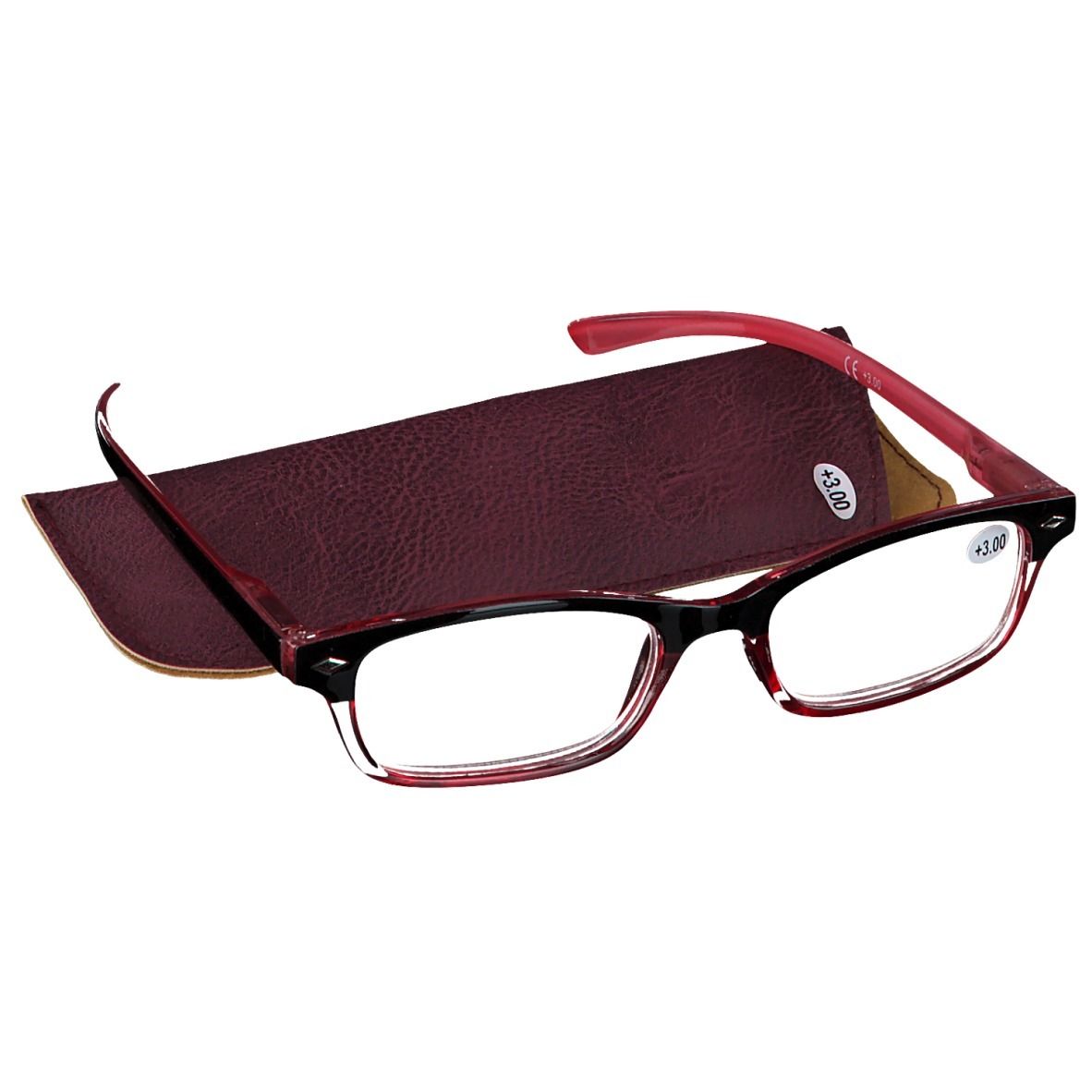 Pharma Glasses Leesbril Rood +3.00