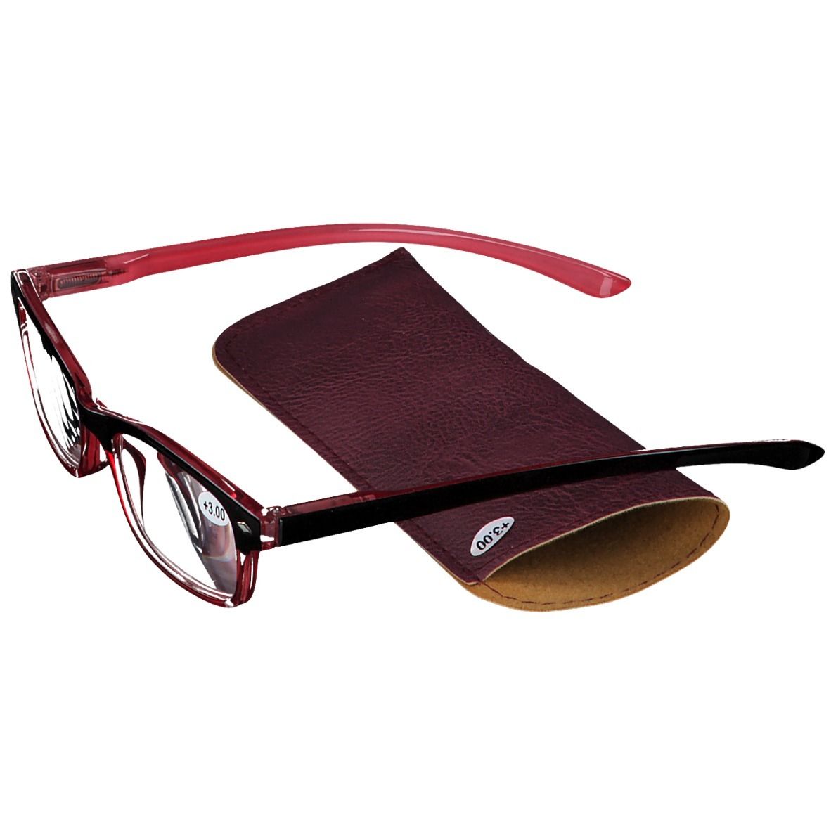 Pharma Glasses Leesbril Rood +3.00