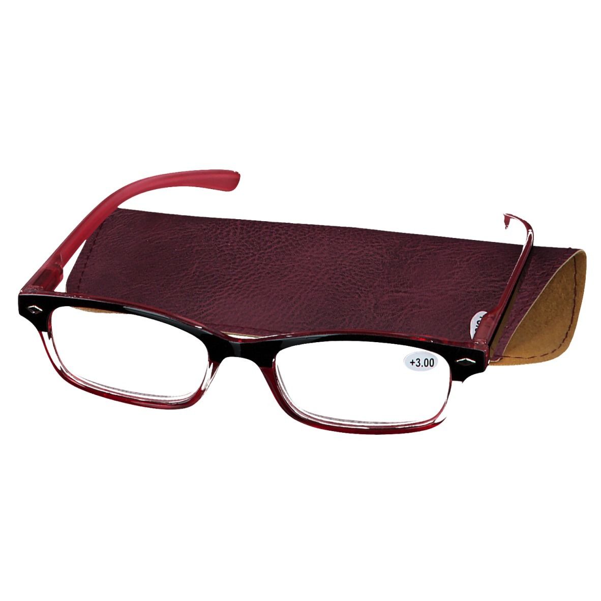 Pharma Glasses Leesbril Rood +3.00