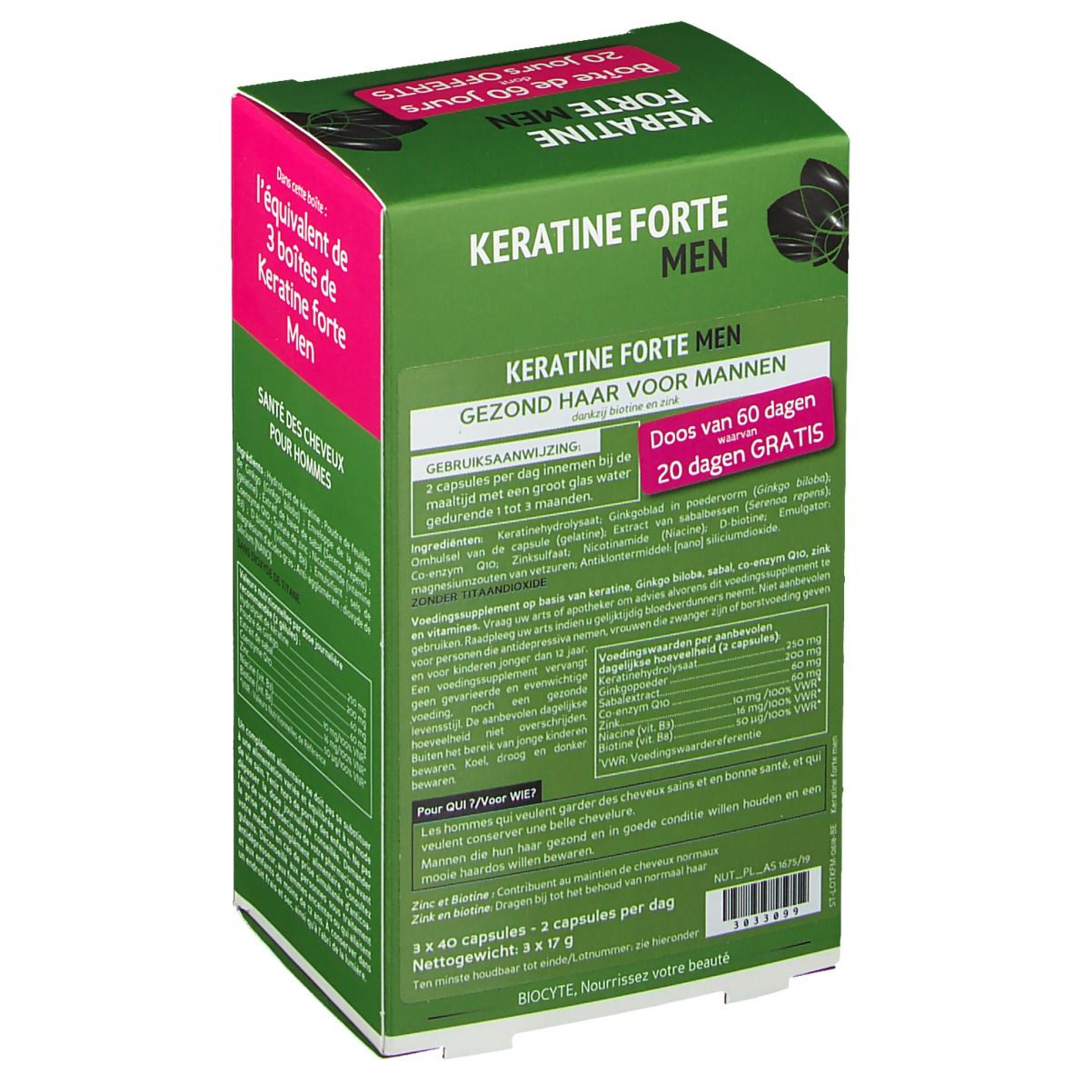 Biocyte Keratine Homme Pack