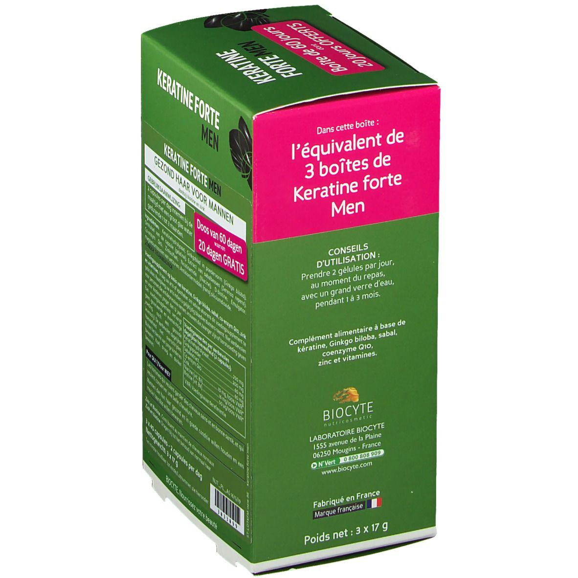 Biocyte Keratine Homme Pack