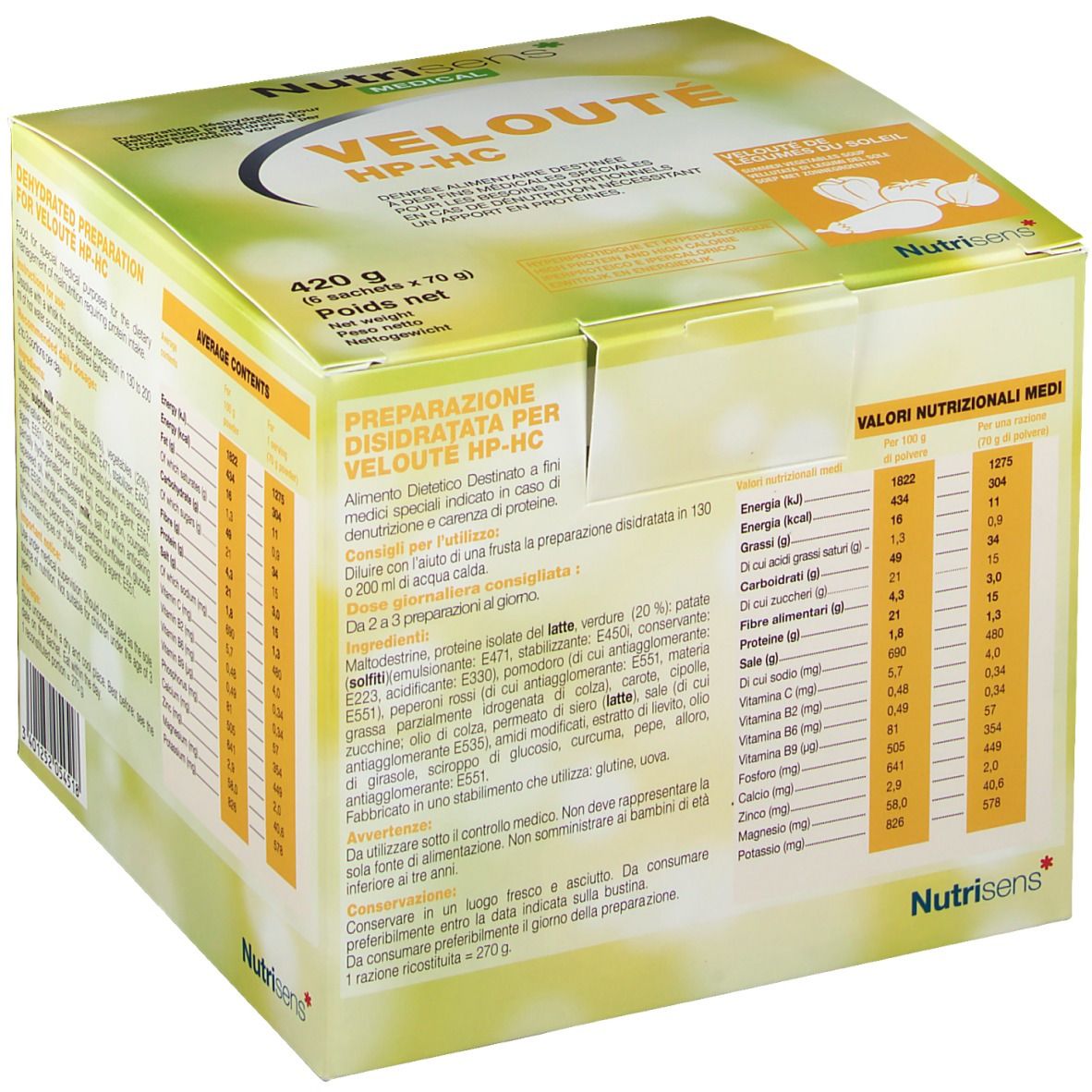 Nutrisens Tonus Line Veloute HP/HC Zonnegroenten