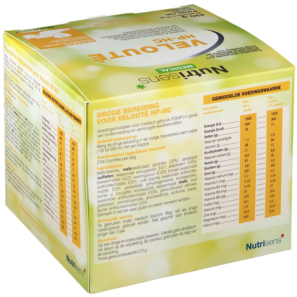Nutrisens Tonus Line Veloute HP/HC Zonnegroenten