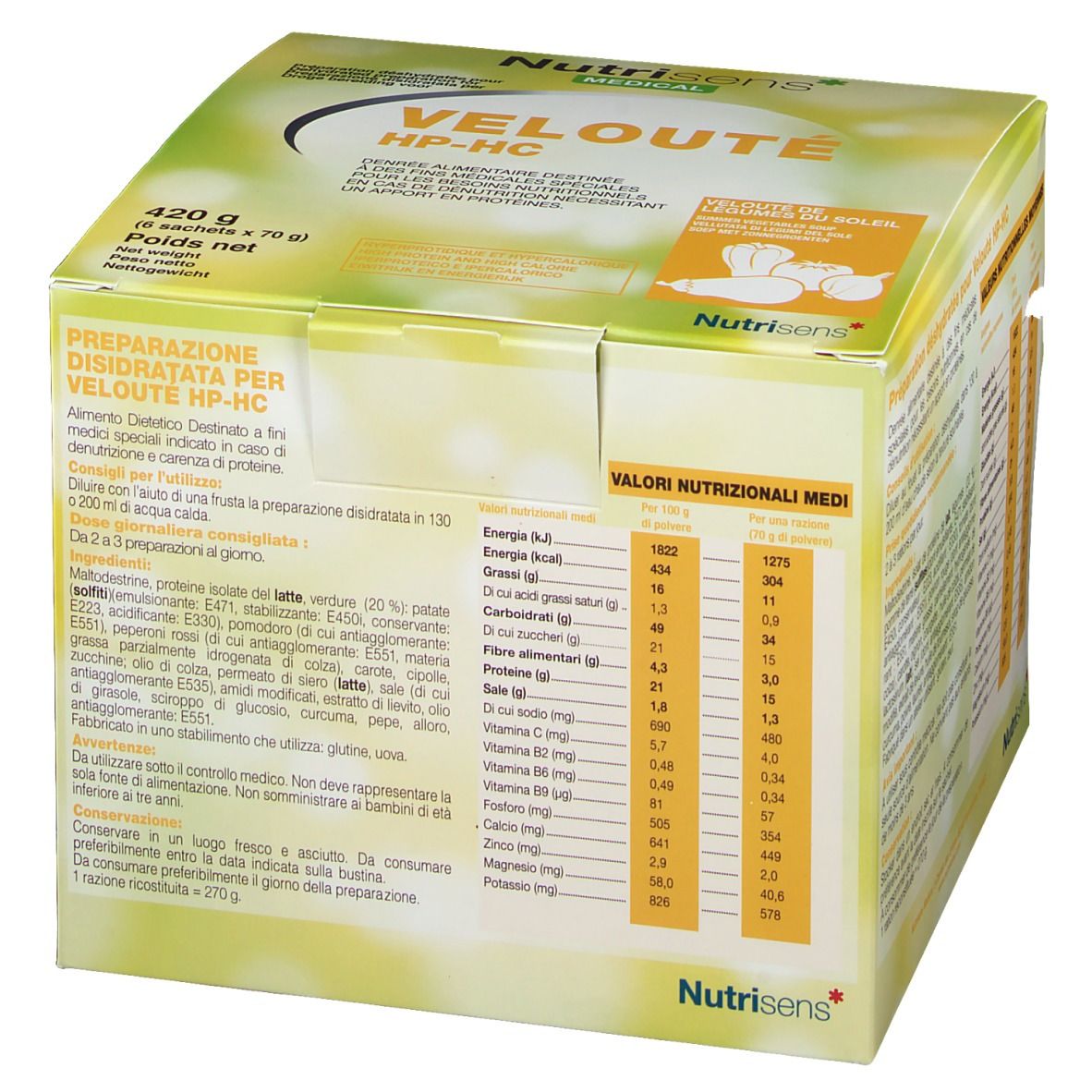 Nutrisens Tonus Line Veloute HP/HC Zonnegroenten