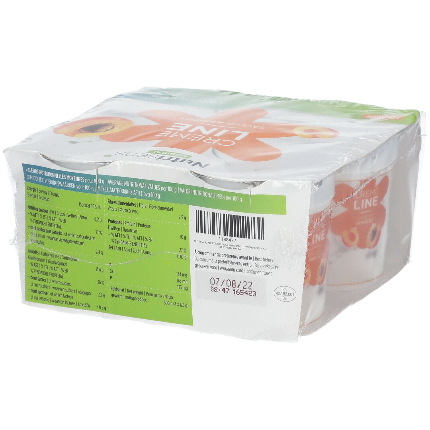 Nutrisens CrèmeLINE HP/HC + Abrikoos Zonder Lactose