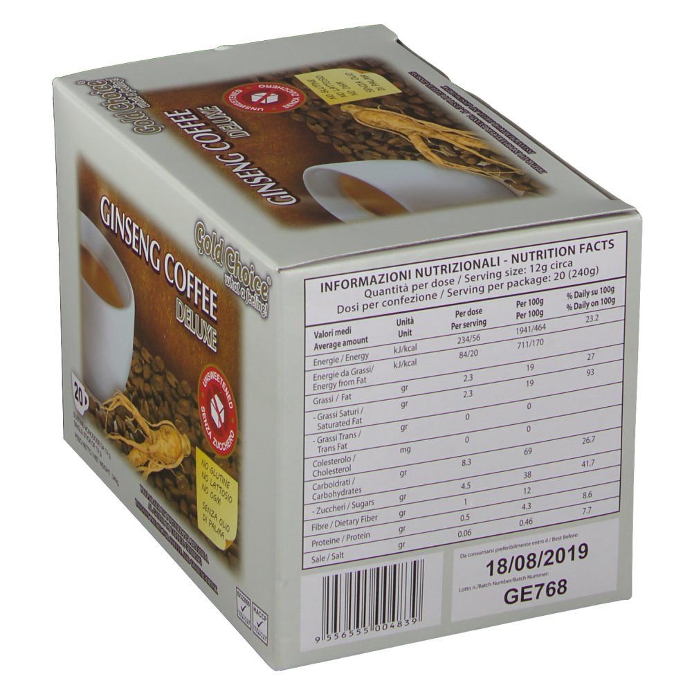 Ginseng Koffie Ongezoet
