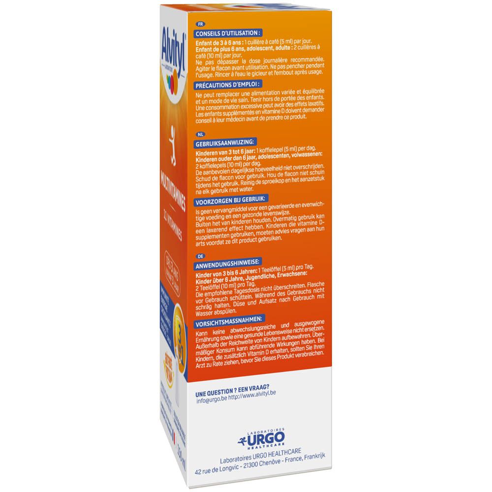 Achterkant van de kartonnen verpakking. Bevat ingrediënten en gebruiksaanwijzingen. Tekst in meerdere talen.