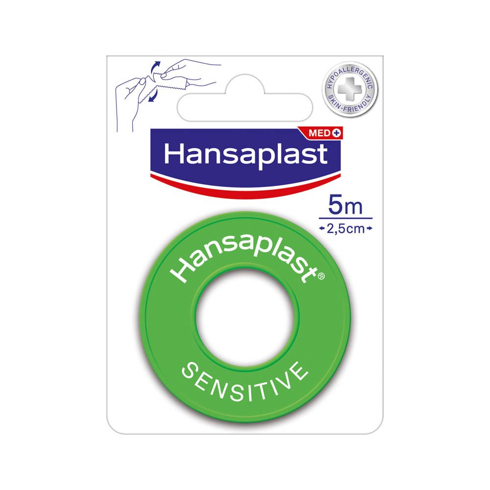 Hansaplast Med Sensitive Pansement  2.5cm x 5m