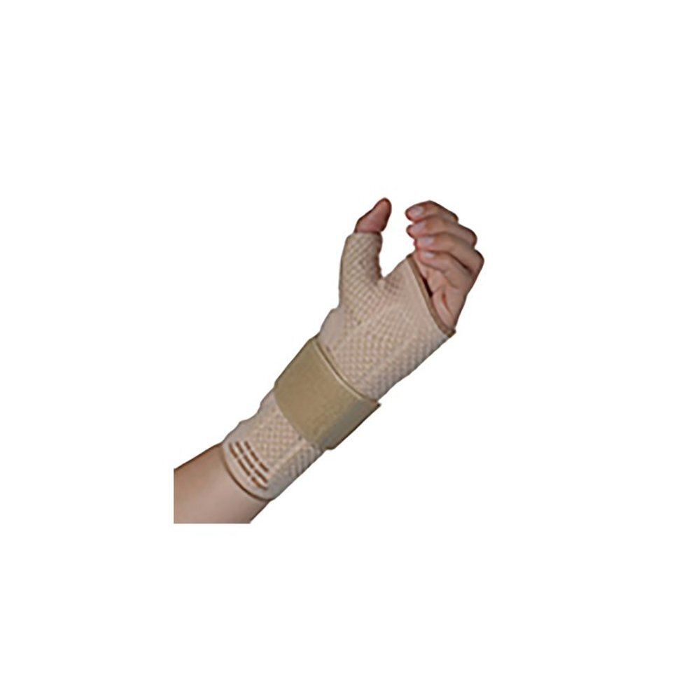 Attelle de poignet avec support de pouce et fermeture velcro.
