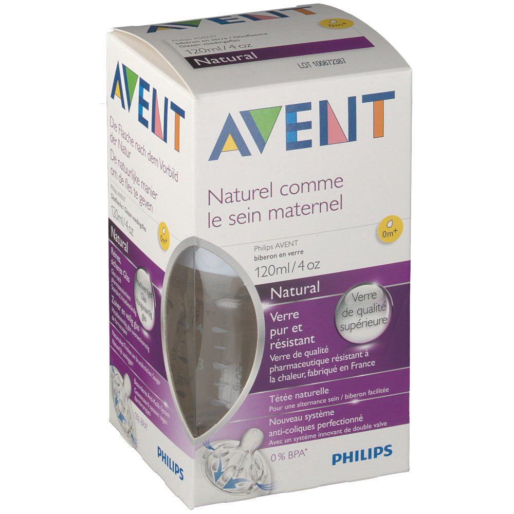Avent Natural Zuigfles Glas 120 Ml