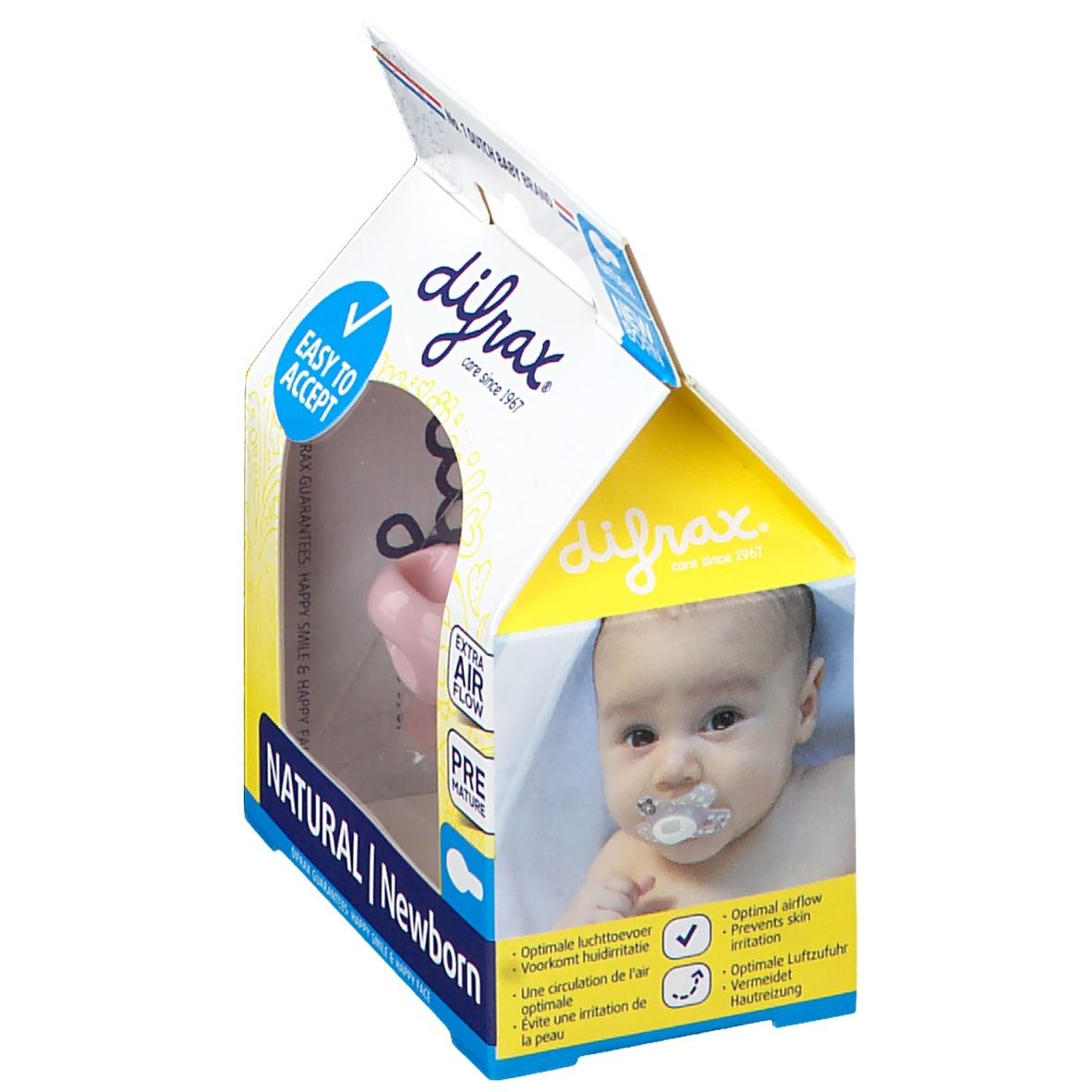 Difrax Sucette Natural Girl -2/+2M