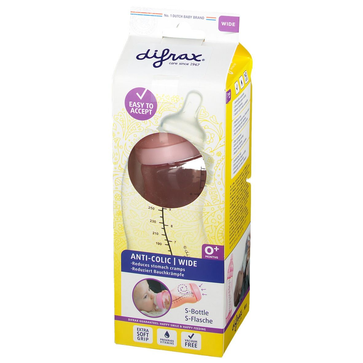Difrax S-Fles Wide Roze