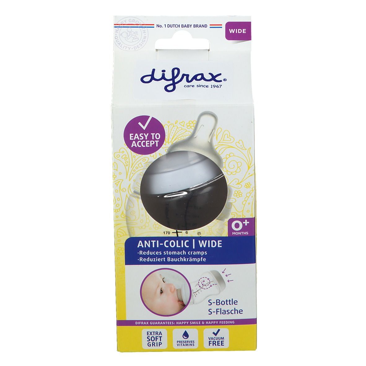 Difrax Biberon S Natural Wide