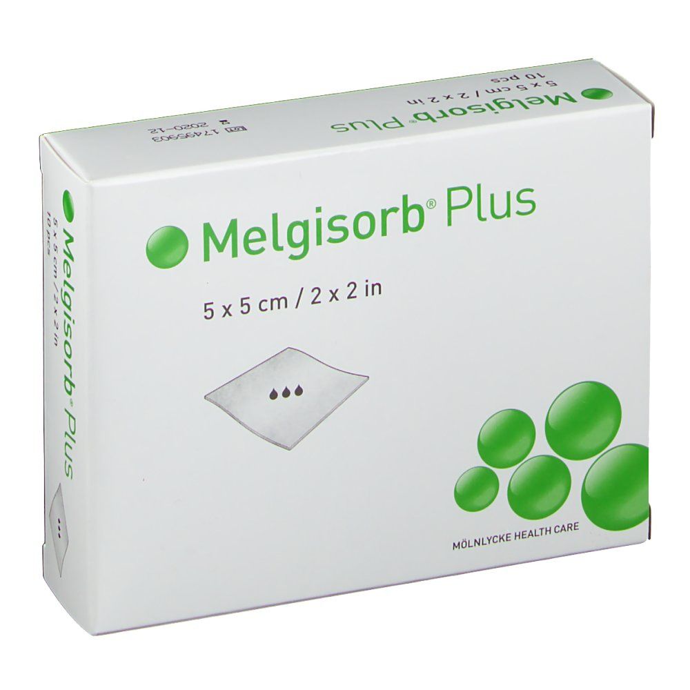 Melgisorb Plus Ster 5 x 5 Cm