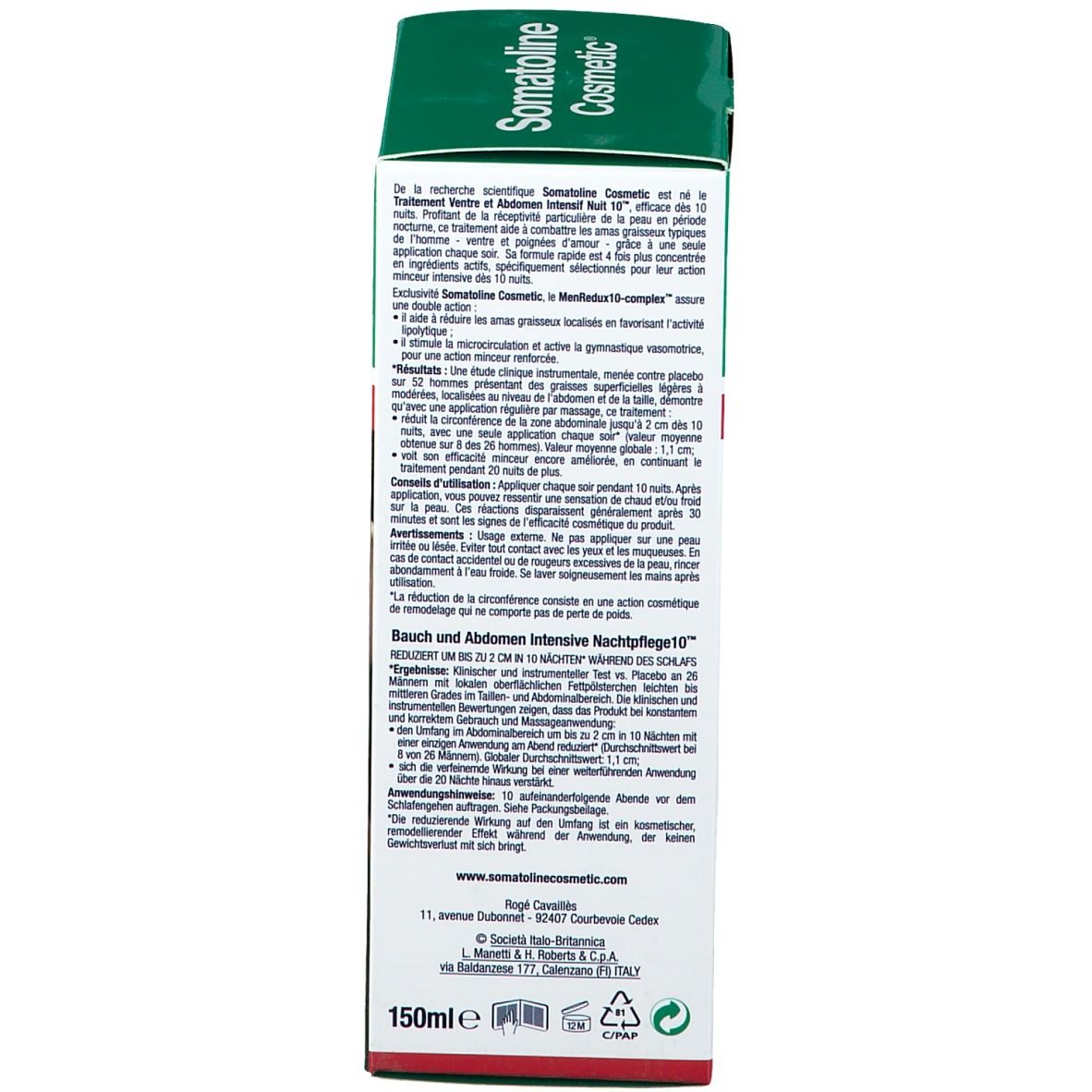 Somatoline Cosmetic Homme Intensieve buik en buikzone nachtkuur 10™