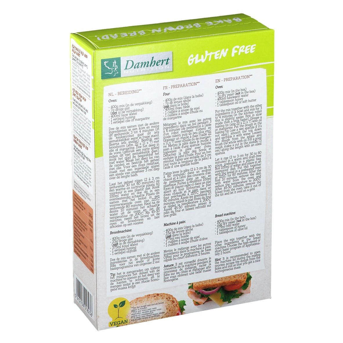 Damhert Mix Pain Brun Sans Gluten