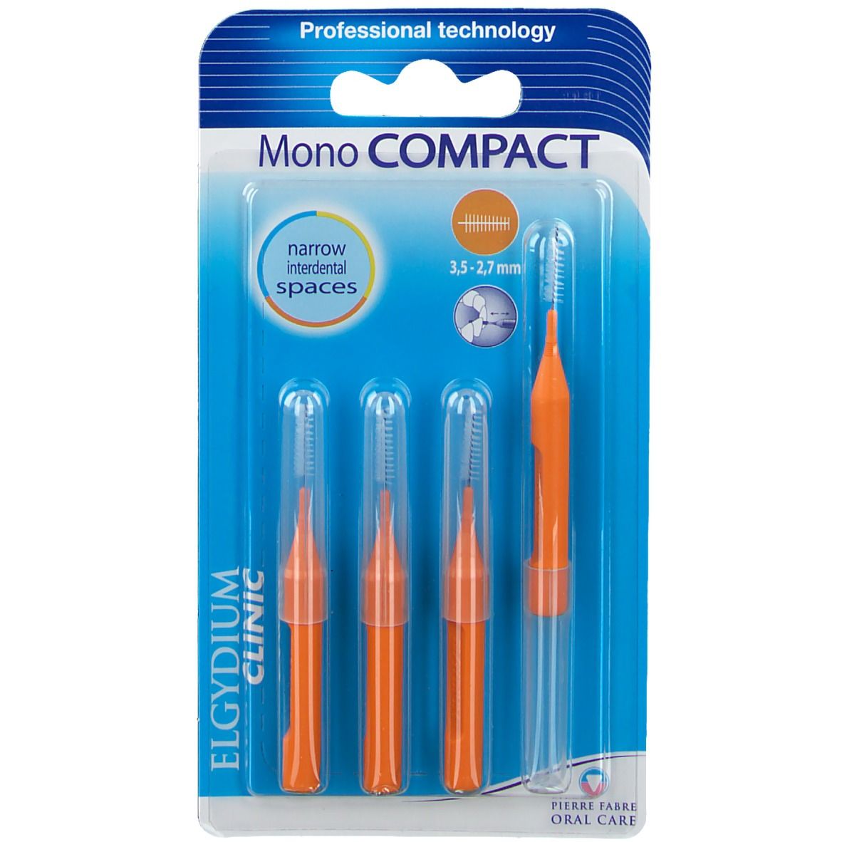 Elgyclinic Interdentale Brush Kegelvormig Oranje 3,5-2,7mm