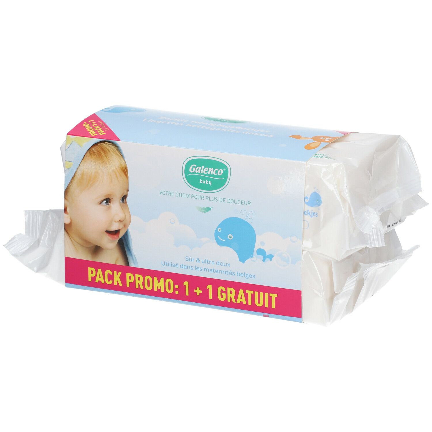 Galenco Baby Lingettes Nettoyantes Douces 1 + 1 Gratuit