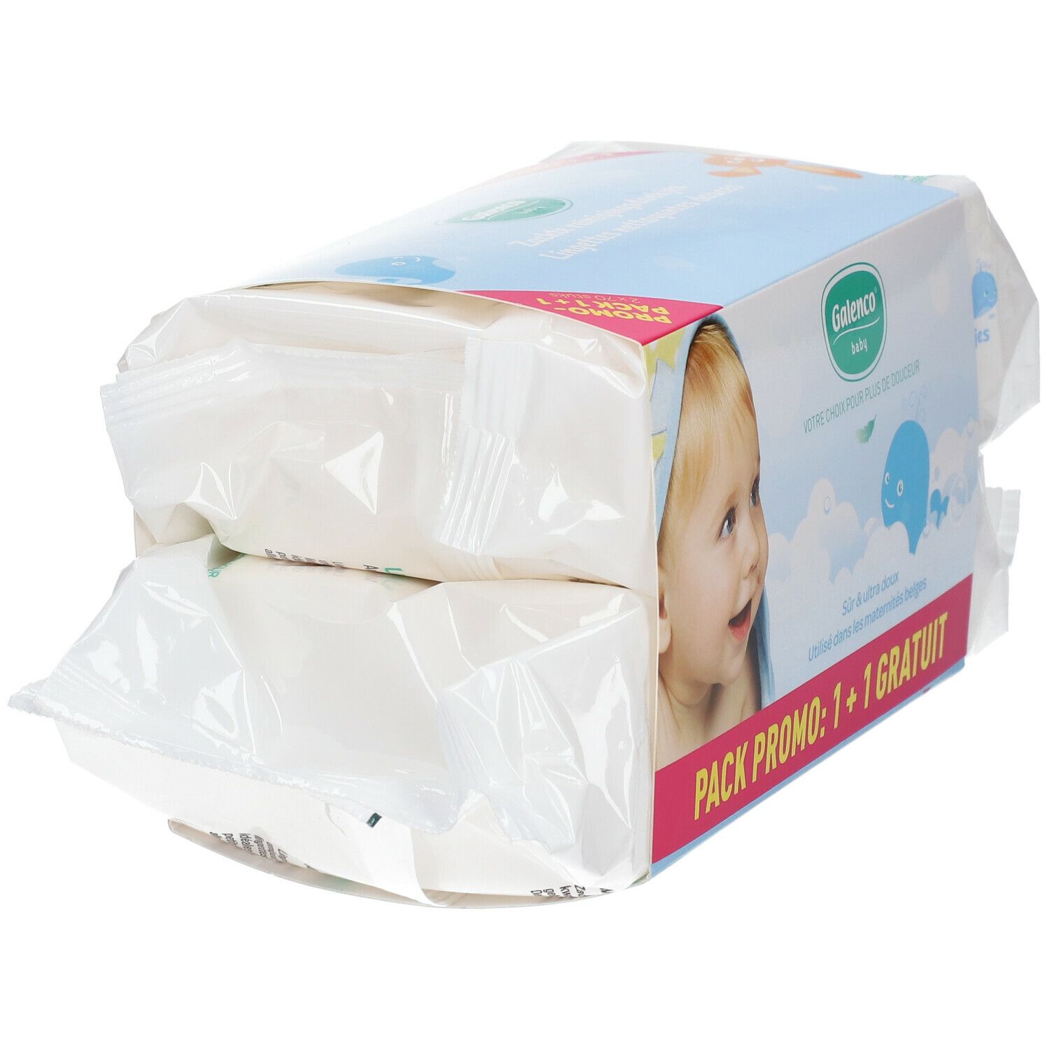 Galenco Baby Lingettes Nettoyantes Douces 1 + 1 Gratuit