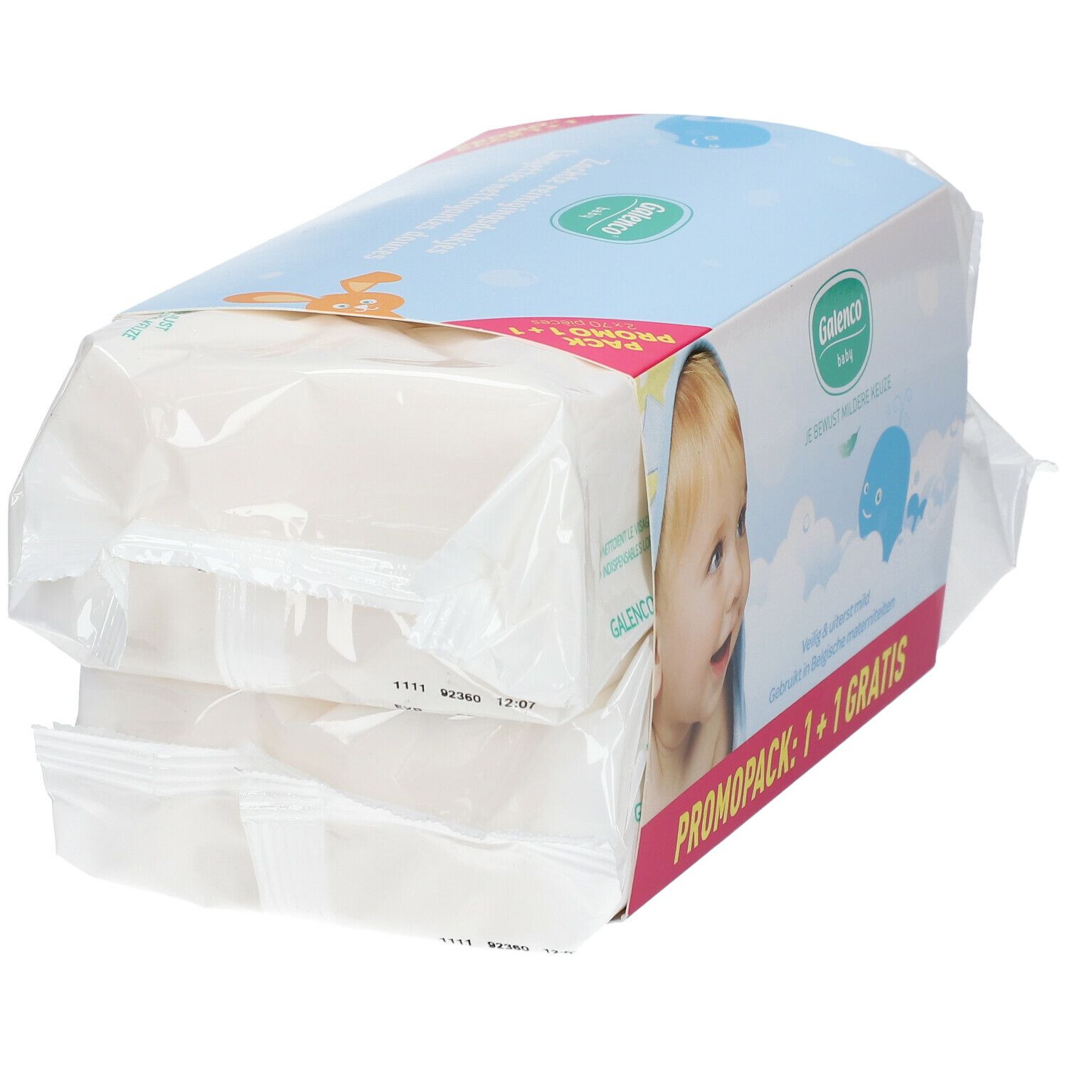 Galenco Baby Lingettes Nettoyantes Douces 1 + 1 Gratuit