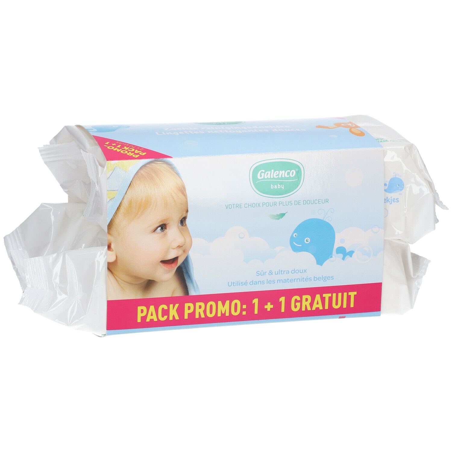Galenco Baby Lingettes Nettoyantes Douces 1 + 1 Gratuit