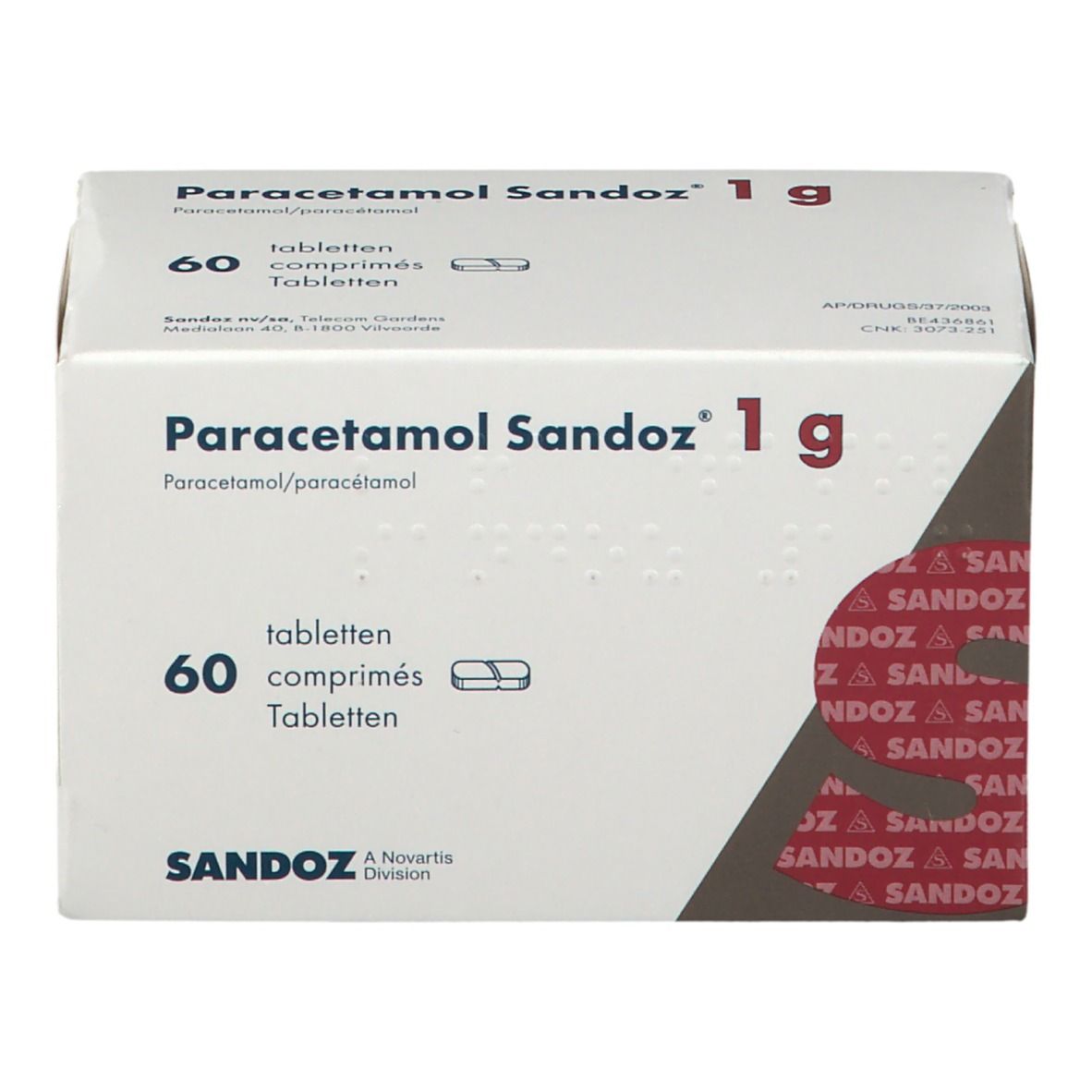 Paracetamol Sandoz 1g