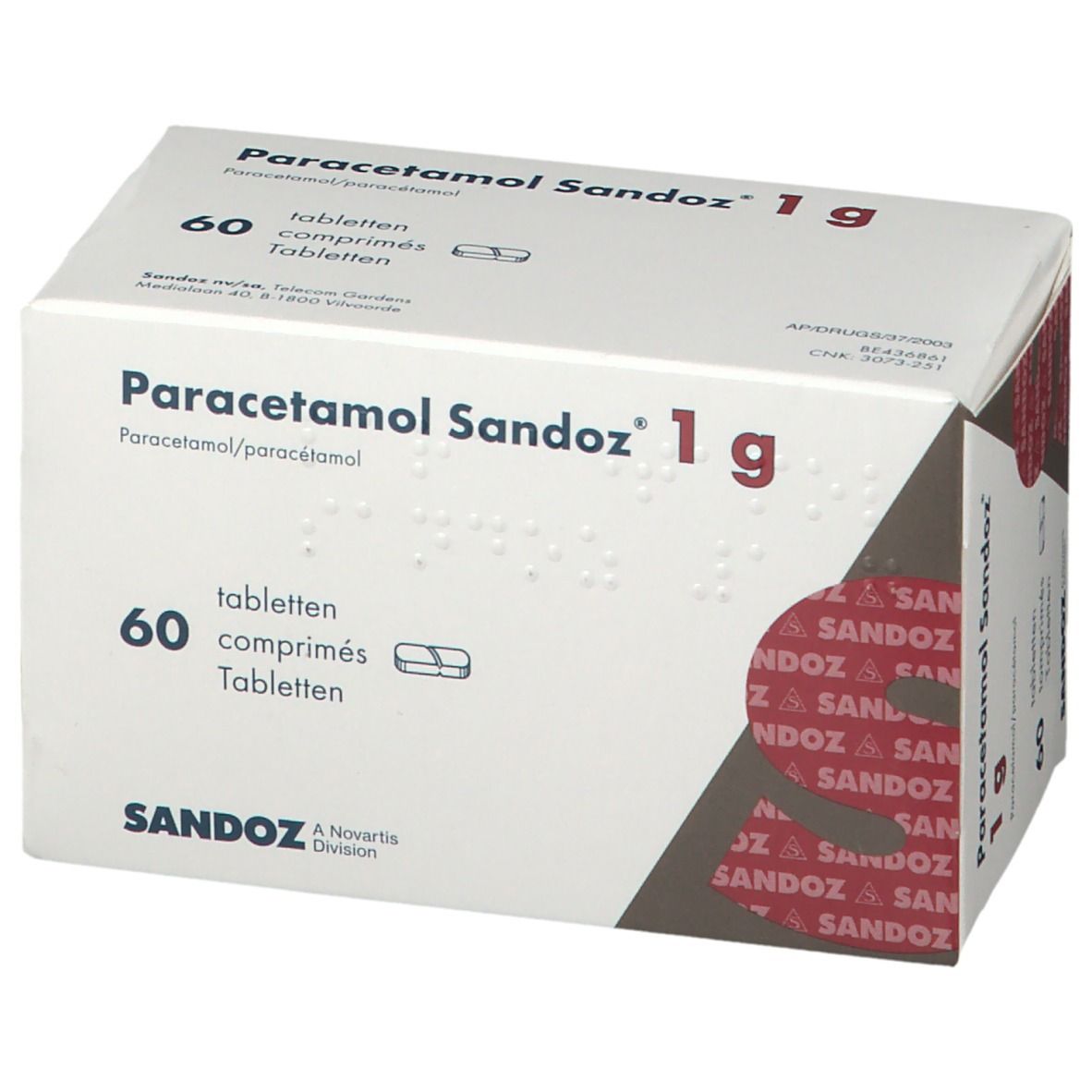 Paracetamol Sandoz 1g