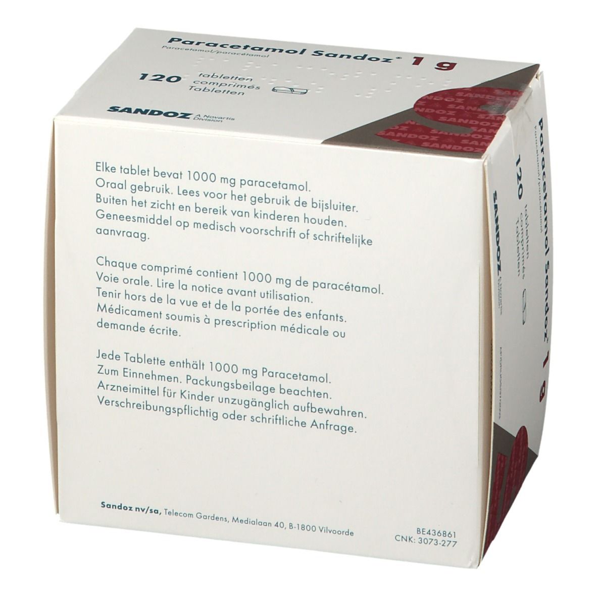 Paracetamol Sandoz 1g