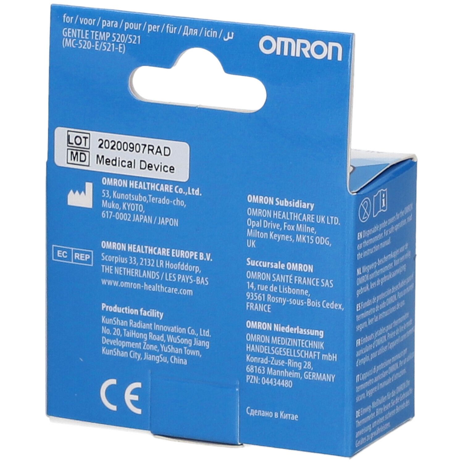 Oorthermometer hoes MC520/521
