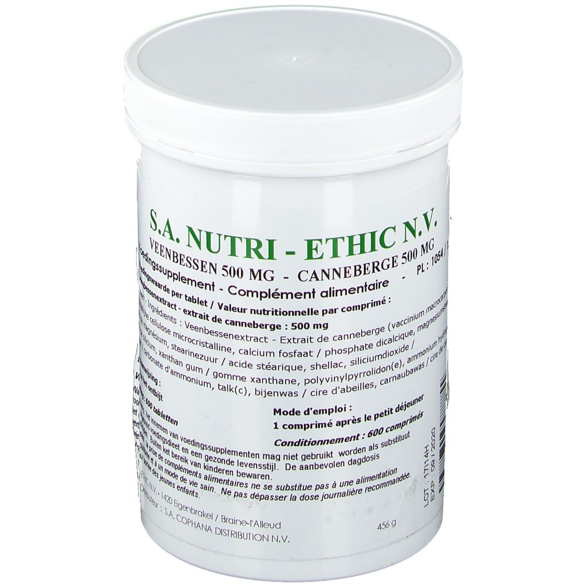 Veenbessen Nutri-ethic 500mg