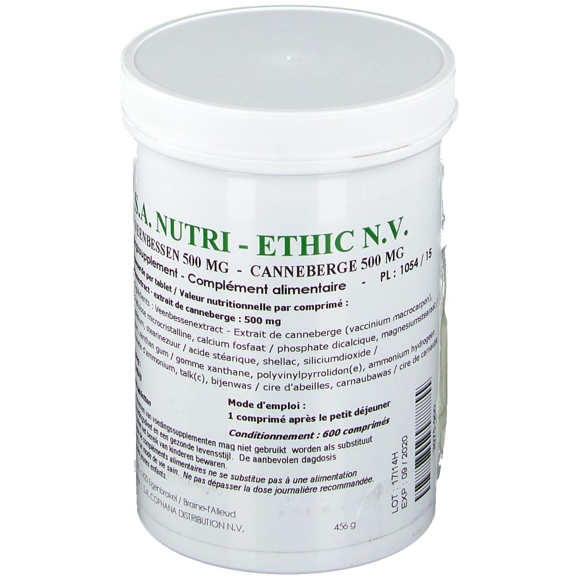 Veenbessen Nutri-ethic 500mg
