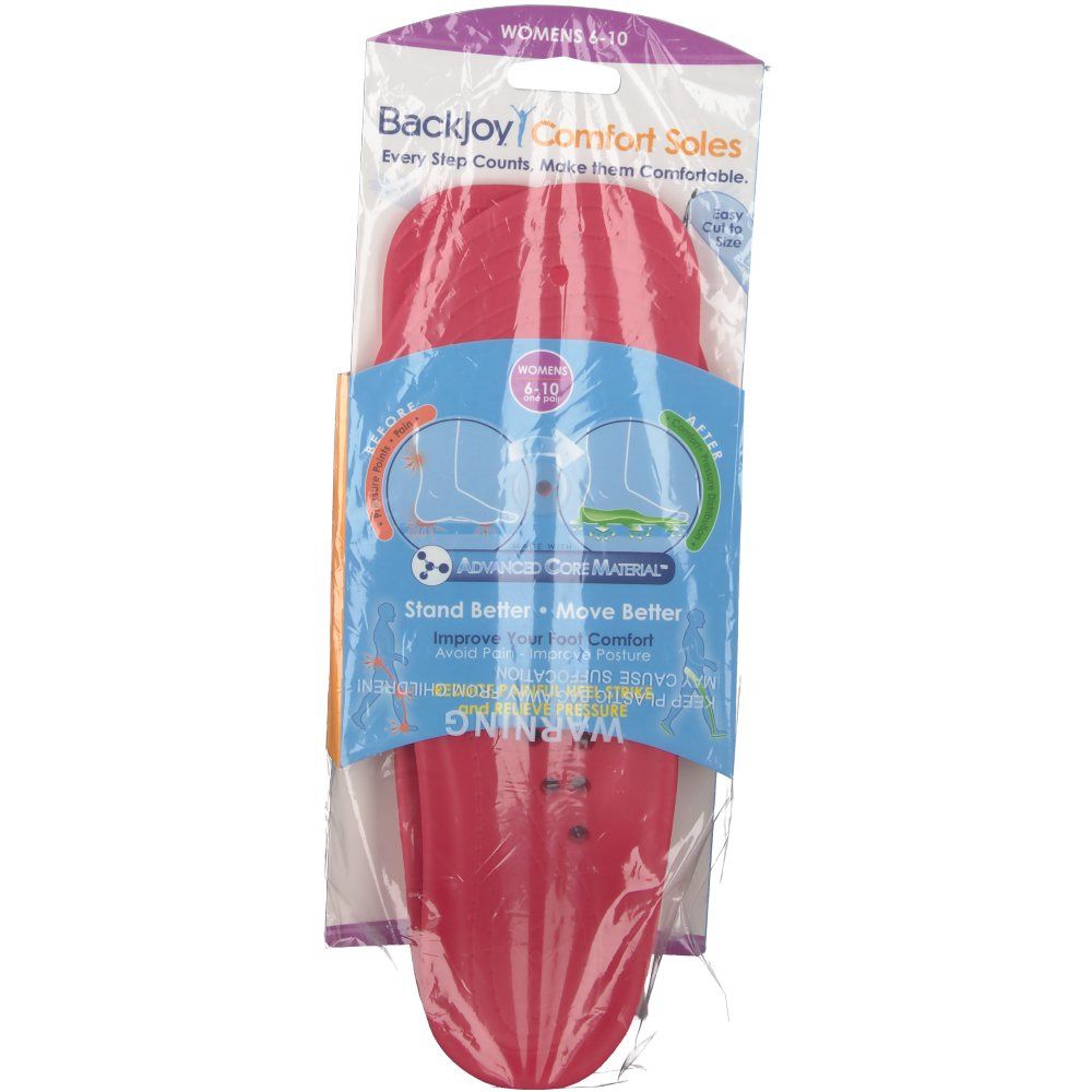 Backjoy Comfort Semelles Femme Rouge