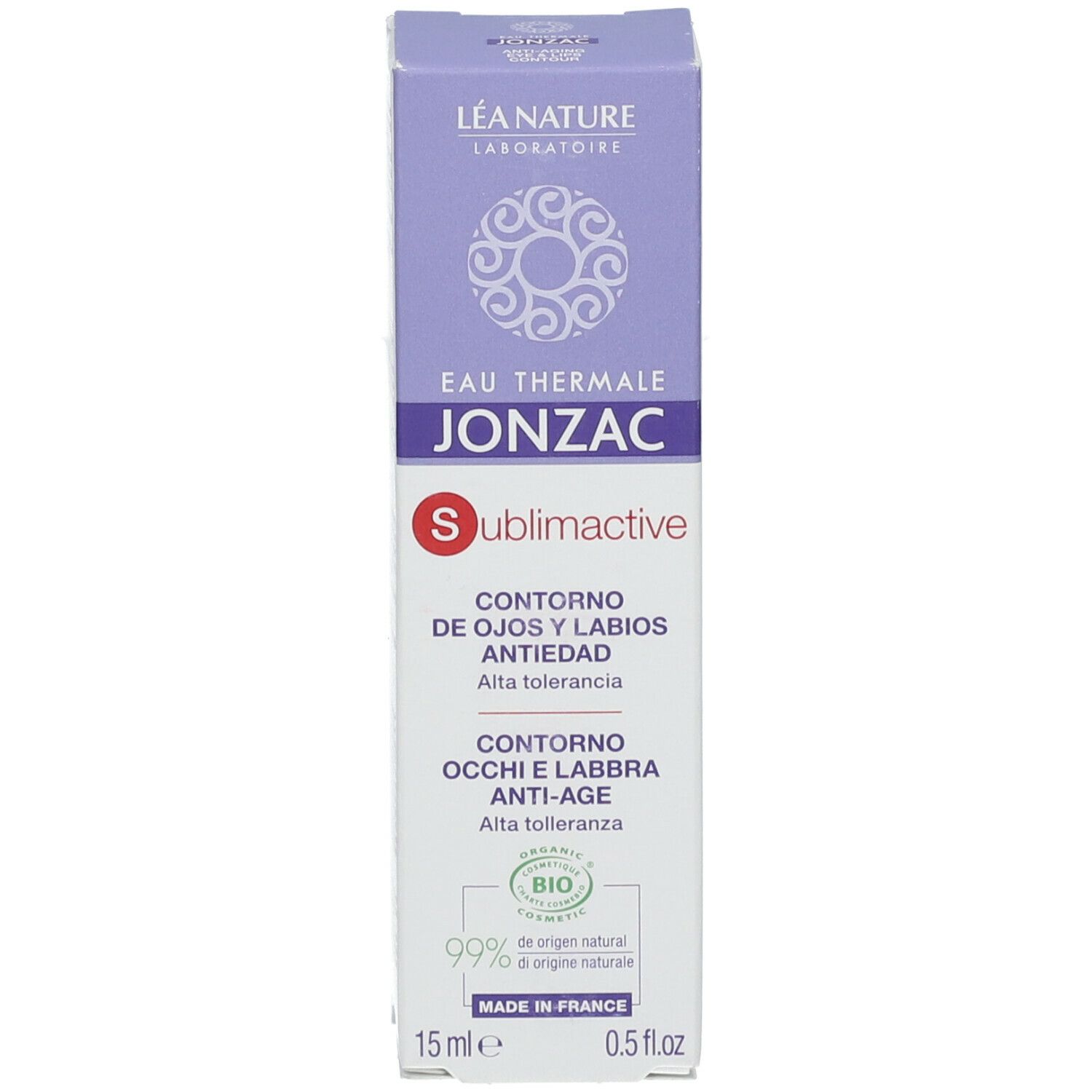 Jonzac Sublimactive Contour Yeux & Lèvres Anti-Âge Cellulaire Bio