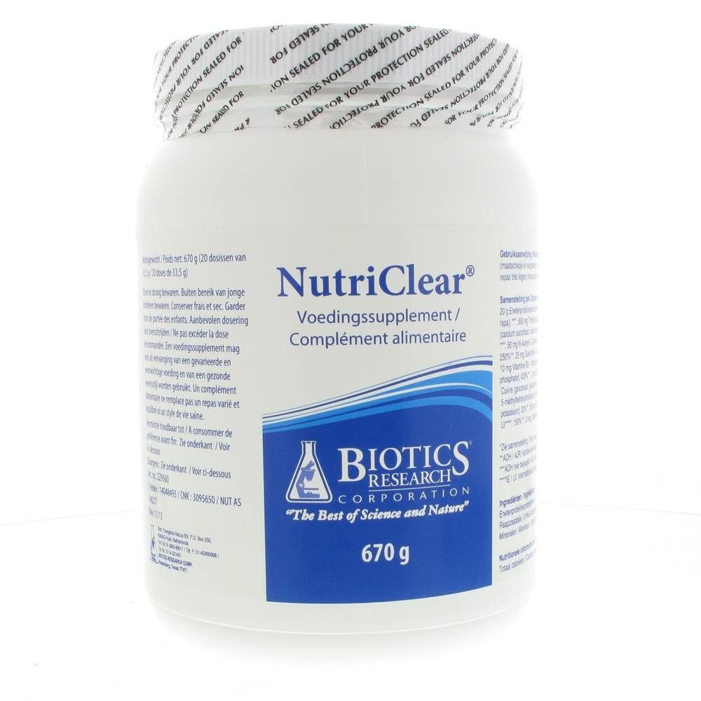 Biotics Nutriclear Nieuwe Formule