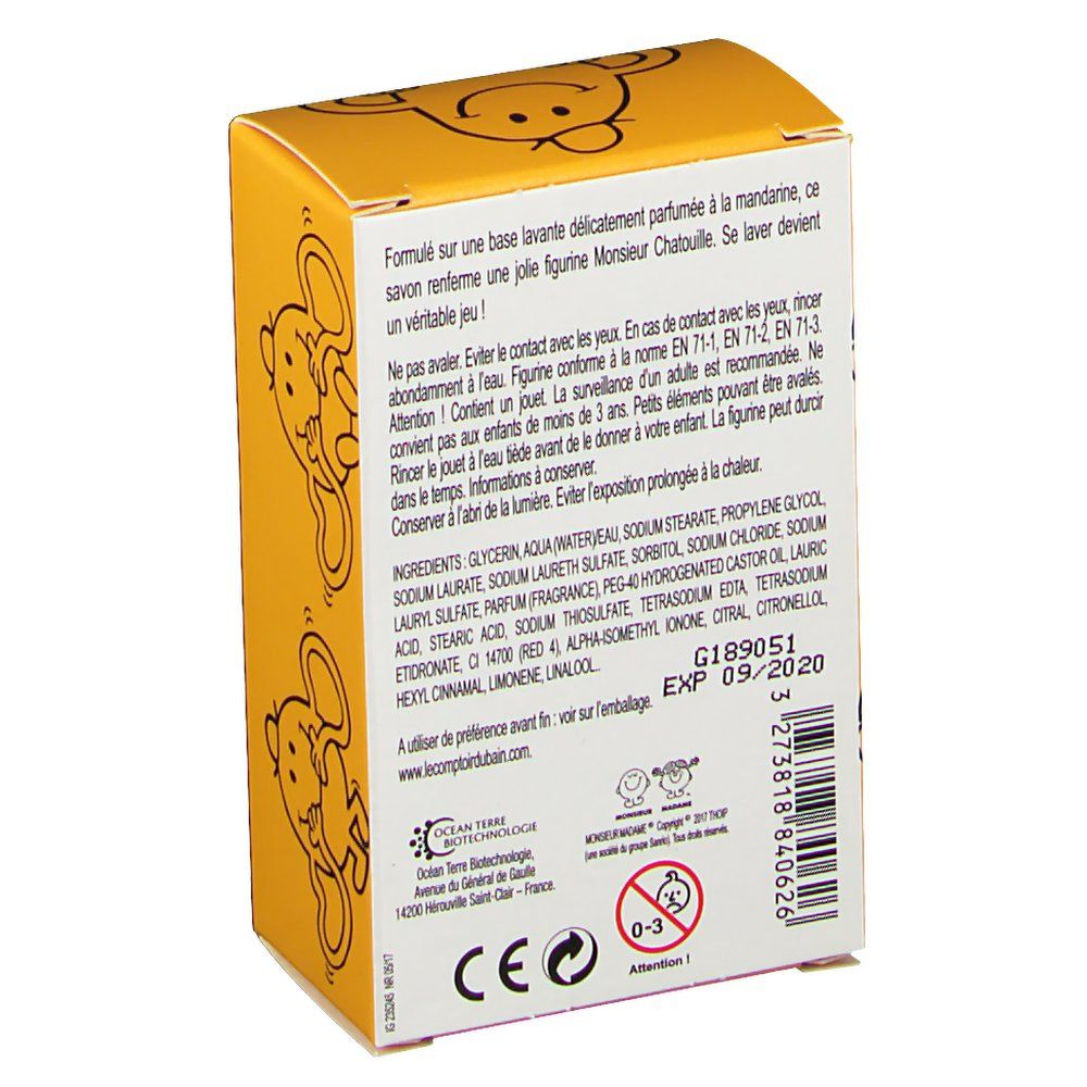 Le Comptoir du Bain Monsieur Madame Savon Monsieur Chatouille Mandarin