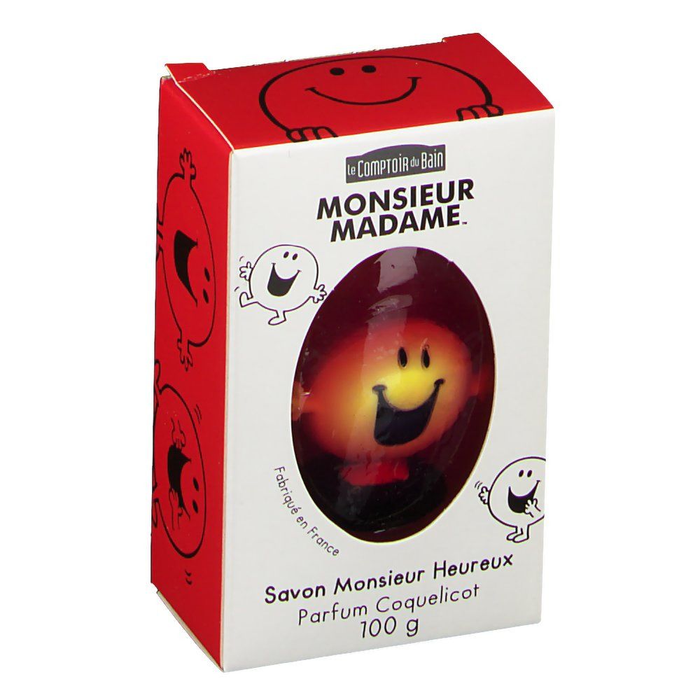 Le Comptoir du Bain Monsieur Madame Savon Monsieur Heureux Coquelicot