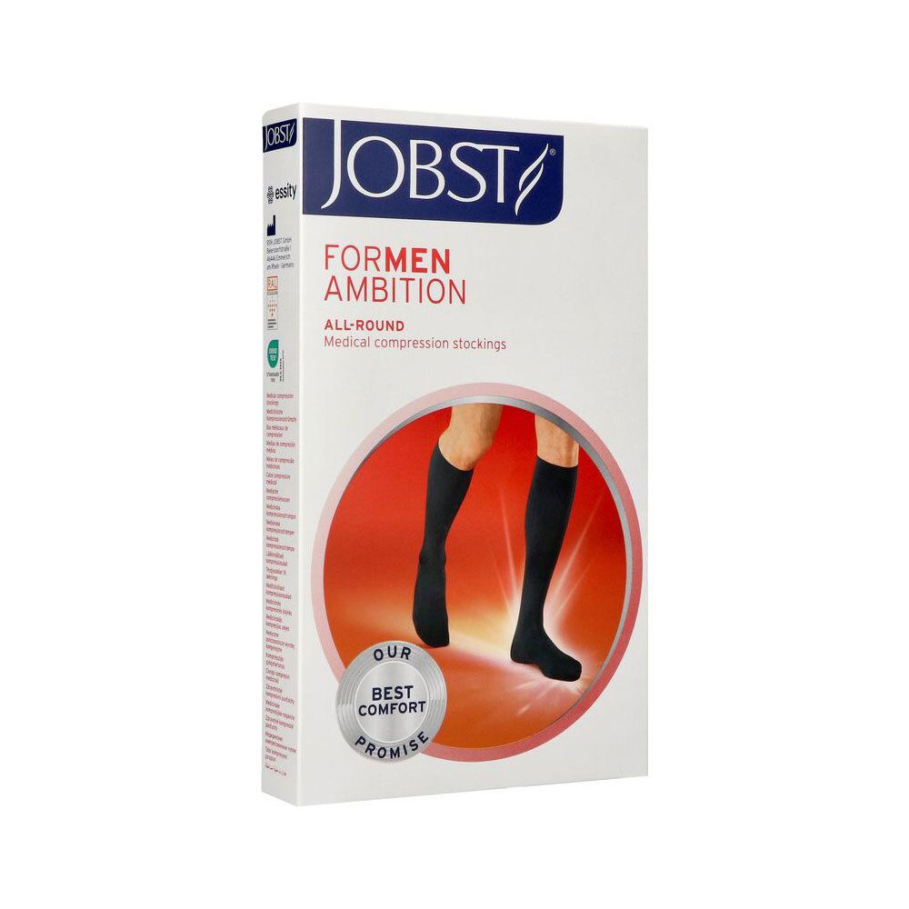 Bas de compression JOBST For Men Ambition, noirs, pour hommes.
