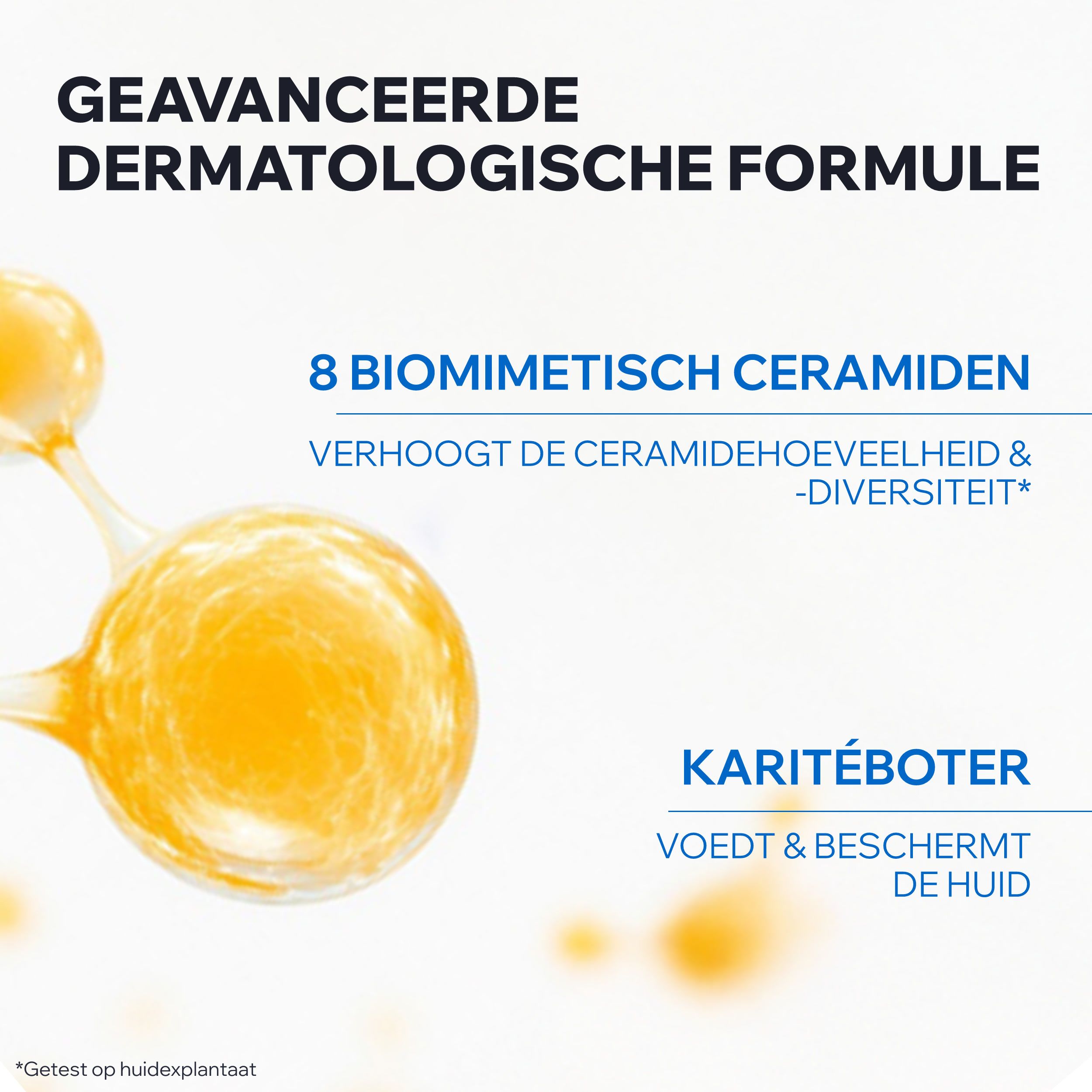 Uriage Xémose C+ Anti-jeuk reinigingsolie. Fles met blauwe pomp. Gele vloeistof.