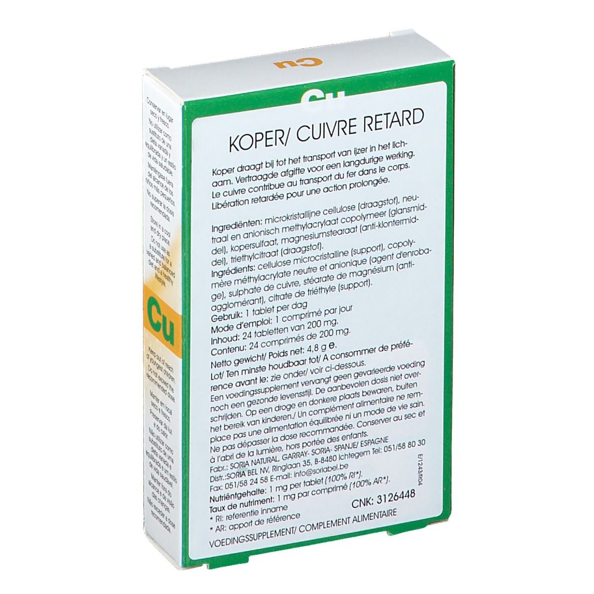 Soria Natural® Koper 1 mg