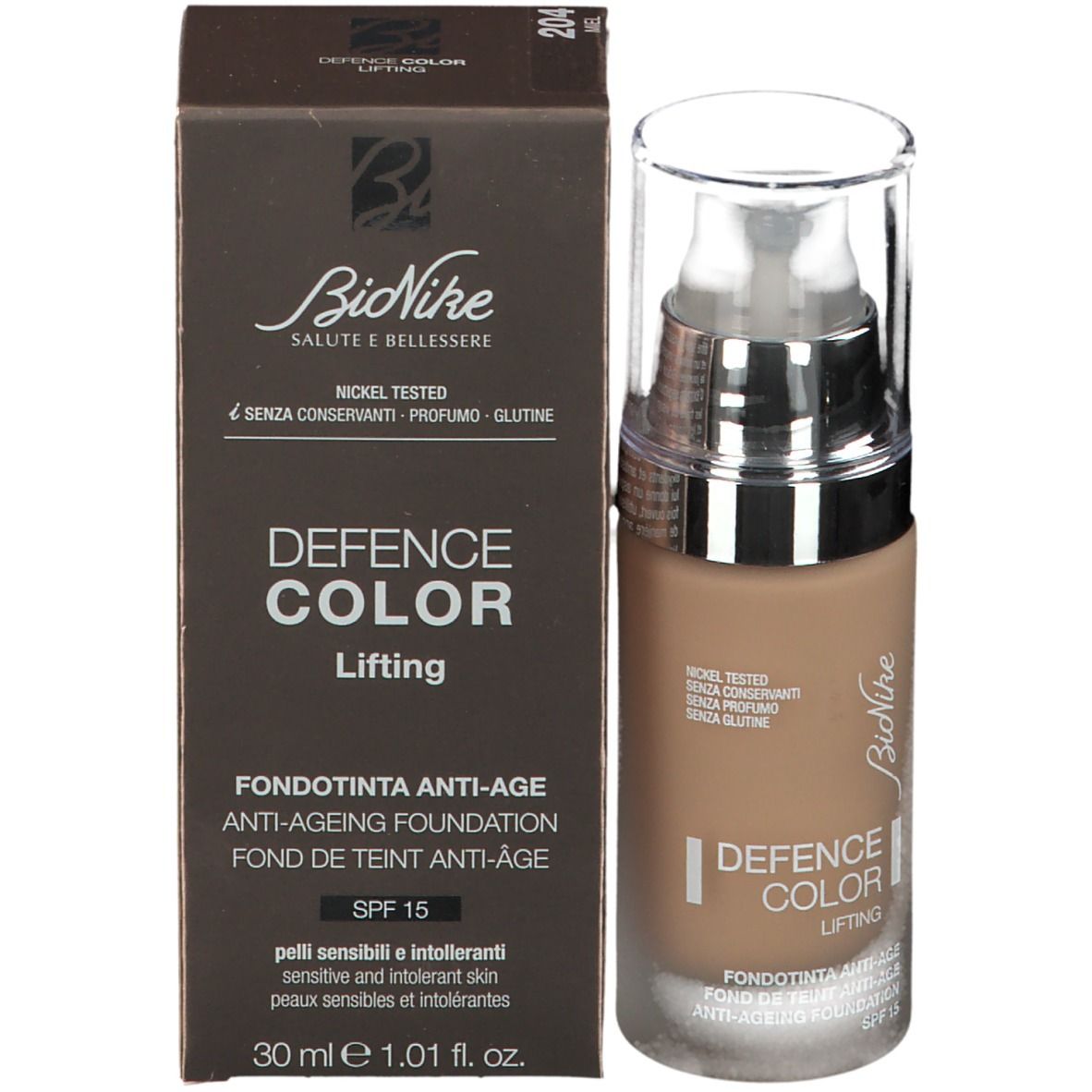 BioNike Defence Color Lifting Foundation 204 Miel