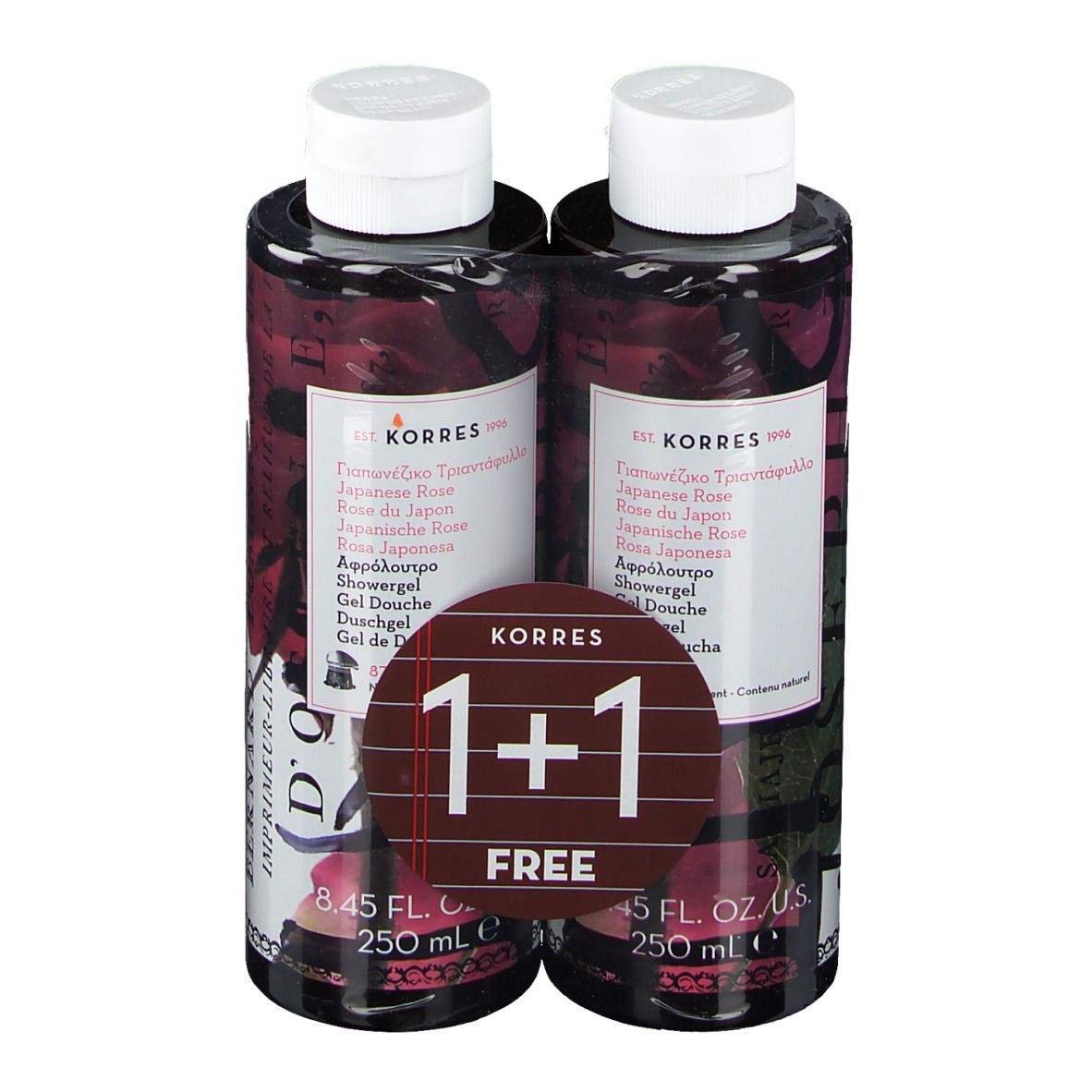 Korres KB Douchegel Japanse Roos 1+1 GRATIS