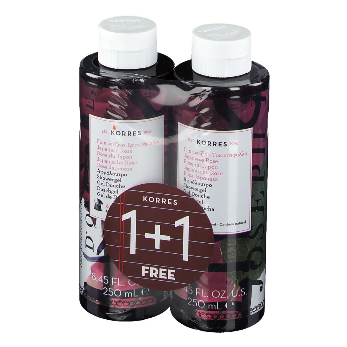 Korres KB Douchegel Japanse Roos 1+1 GRATIS