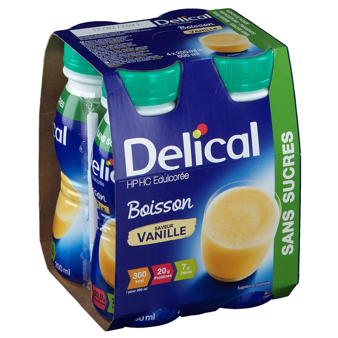 Delical Boisson au Lait hp-hc Vanille Sans Sucre